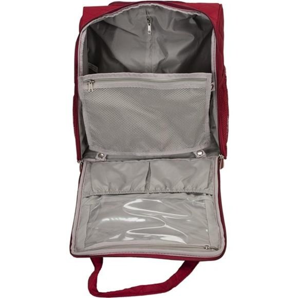 Upright Wheeled Underseater Luggage, Red, Carry-On 15-Inch - Picture 5 of 7